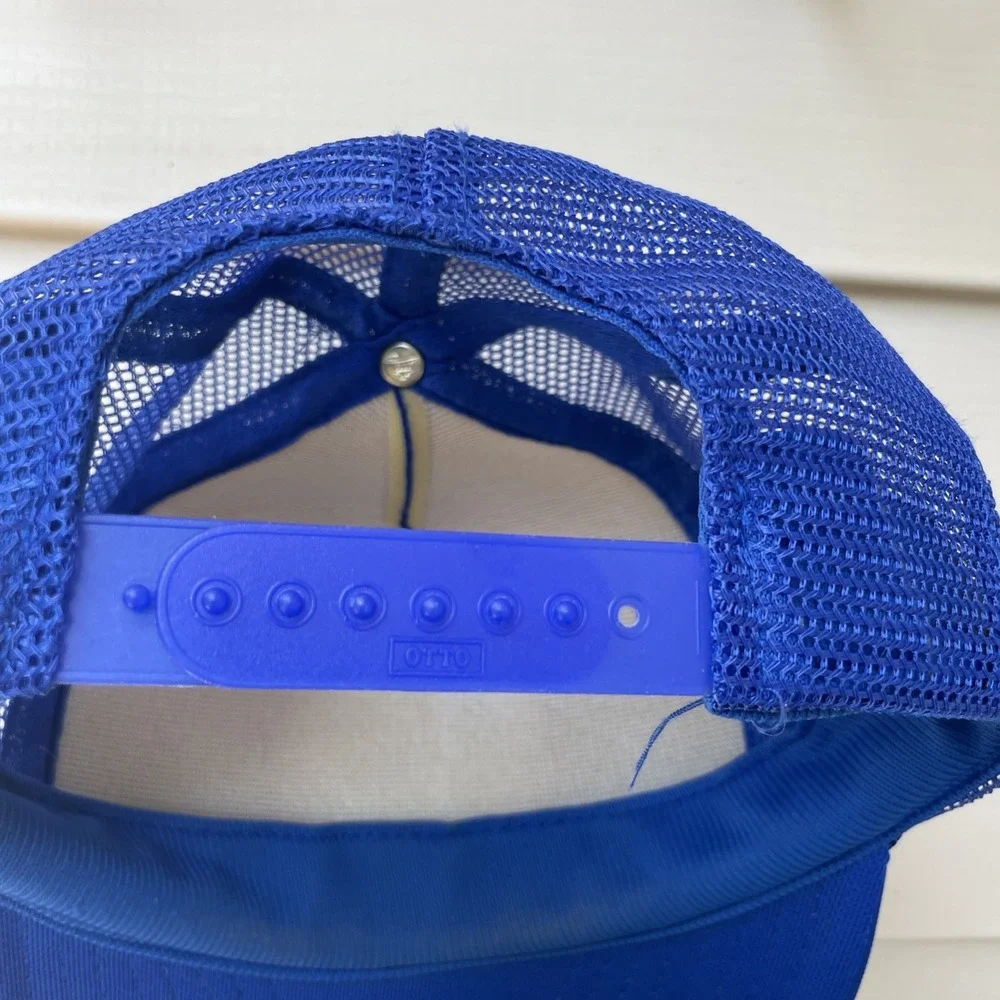 Otto Blue Angels Snapback Mesh Trucker Hat Cap US Airshow Jets Blue Gold Vintage